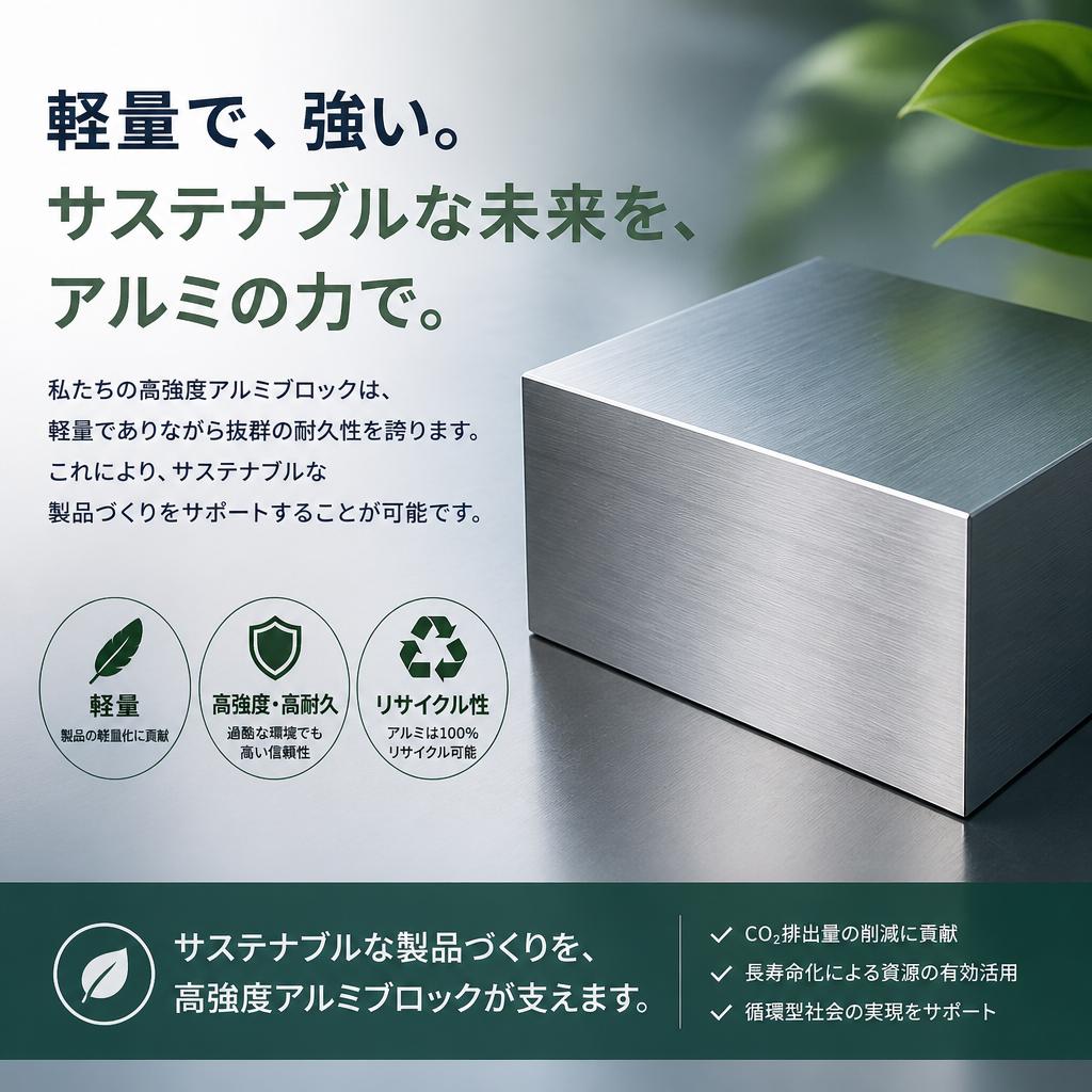 高強度アルミブロックの特長