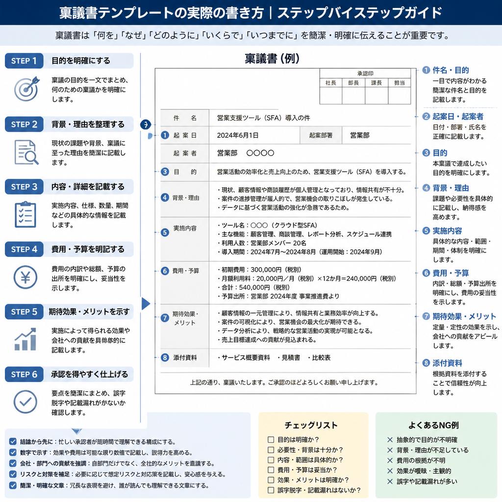 稟議書テンプレートを使いこなす