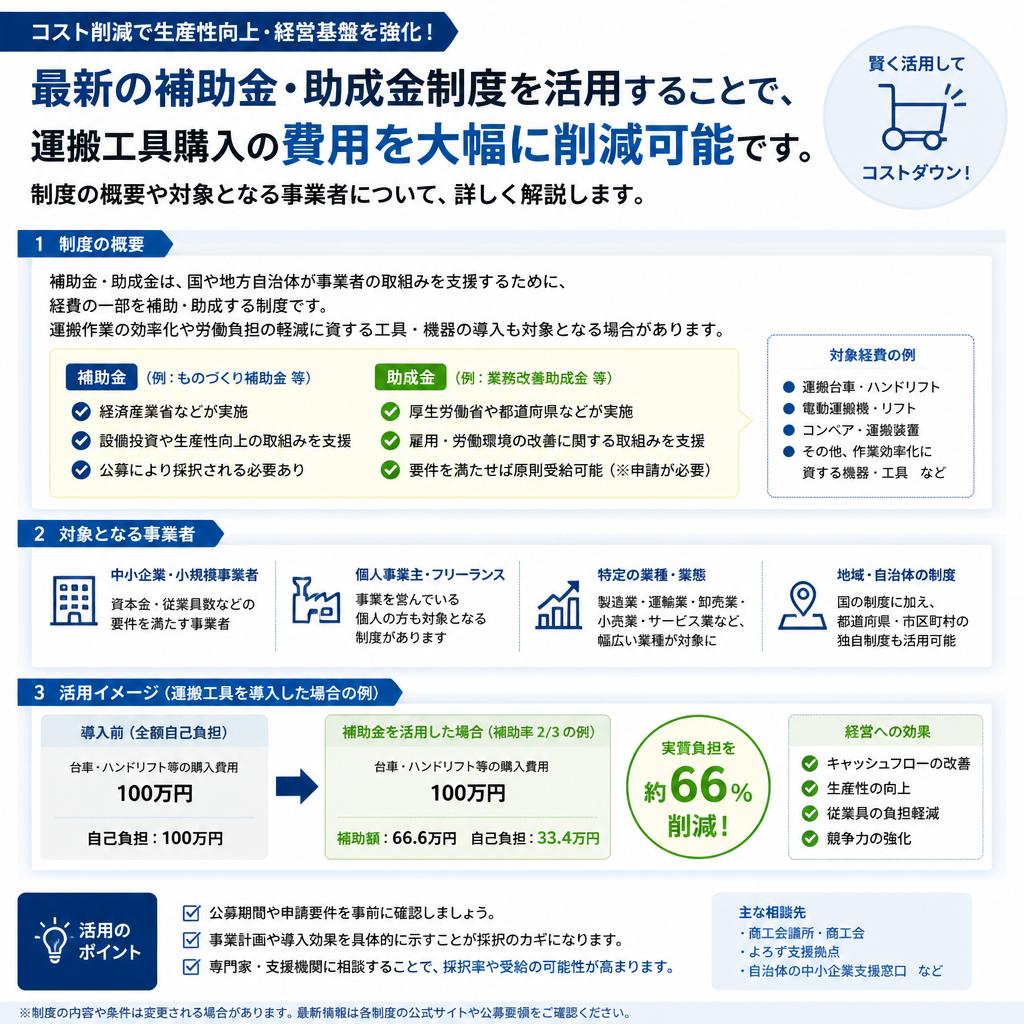 2026年最新の省力化補助金・助成金とは？