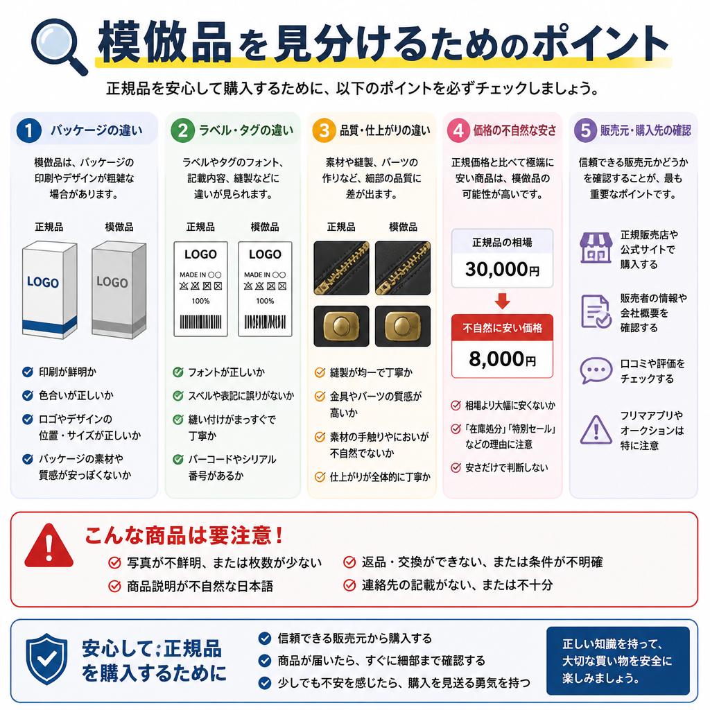 模倣品の見分け方