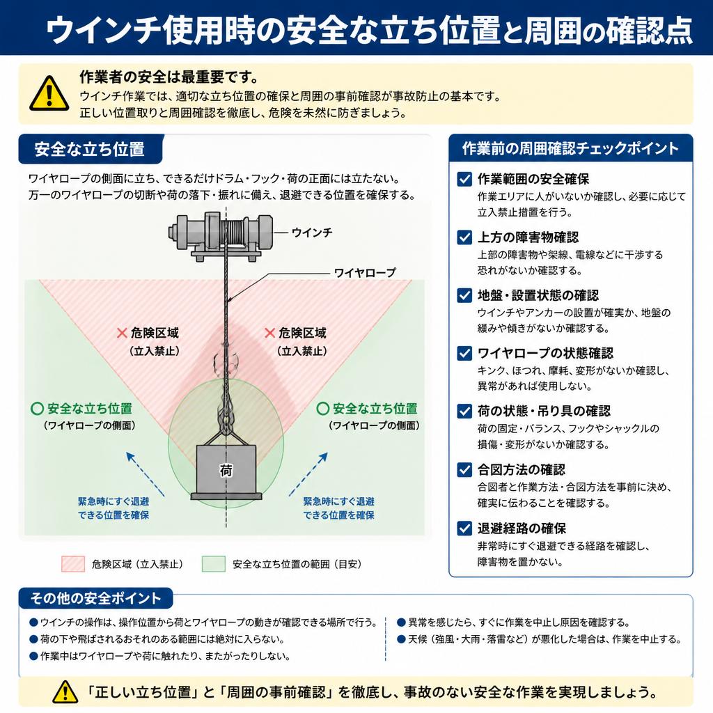 安全な立ち位置の確保